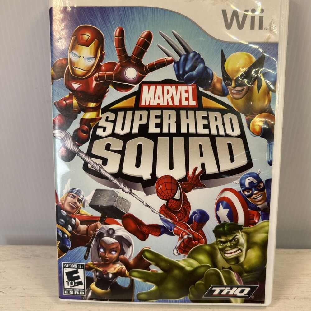 Marvel Super Hero Squad Nintendo Wii 2009 CIB Complete w/ Manual Iron Man Hulk